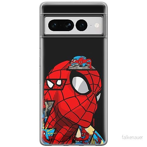 ERT GROUP mobiltelefonfodral för Google PIXEL 7 PRO originalt och officiellt licensierat Marvel mönster Spider Man 042 optimalt anpassad till formen på mobiltelefonen, fodral tillverkad av TPU plast 5905795177089