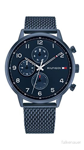Tommy Hilfiger Män analog kvartsklocka med rostfritt stålband 1791990 7613272469128