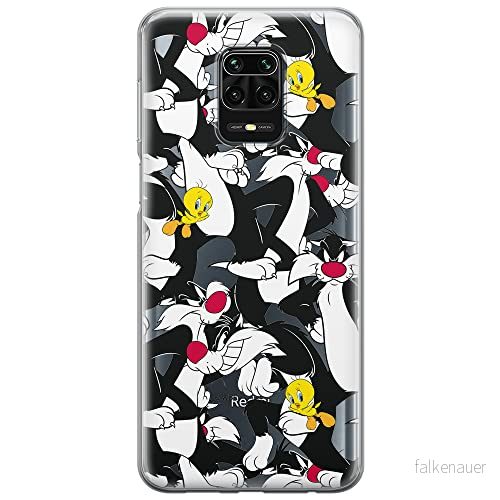 ERT GROUP mobiltelefonfodral för Xiaomi REDMI NOTE 9 PRO/ 9S originalt och officiellt licensierat Looney Tunes mönster Sylvester & Tweety 004, gedeeltelijk transparant 5903040318003