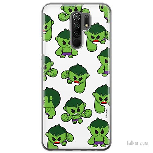 ERT GROUP mobiltelefonfodral för Xiaomi REDMI 9 originalt och officiellt licensierat Marvel mönster Hulk 006 optimalt anpassad till formen på mobiltelefonen, fodral tillverkad av TPU plast 5904805241499