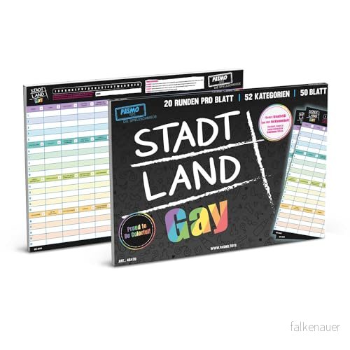 CRAZE PASMO City Land Gay A3 brädspel specialutgåva festspel med roliga kategorier, festnöje för vuxna 4059779046470