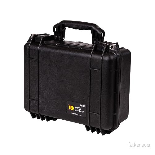 PELI Protector 1450 polypropylenlåda, IP67 vattentät, 15 liters kapacitet, tillverkad i Tyskland, med stoppade avdelare, svart 19428017156