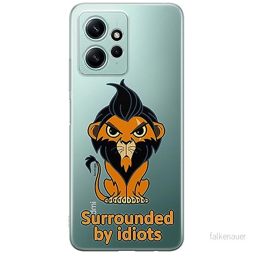 ERT GROUP mobiltelefonfodral för Xiaomi REDMI NOTE 12 4G originalt och officiellt licensierat Disney mönster Scar 001 optimalt anpassad till formen på mobiltelefonen, gedeeltelijk transparant 5905511947606