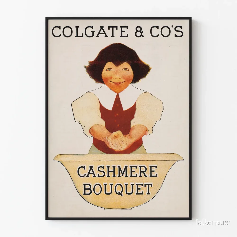Vintageposter för Colgate & Co:s Cashmere Bouquet