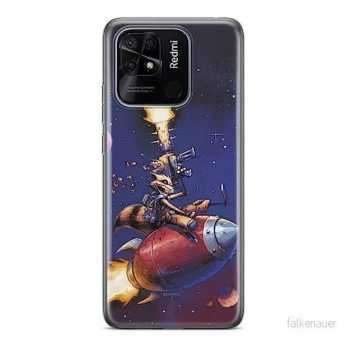ERT GROUP mobiltelefonfodral för Xiaomi REDMI 10C originalt och officiellt licensierat Marvel mönster Rocket 007 optimalt anpassad till formen på mobiltelefonen, fodral tillverkad av TPU plast 5905511541835