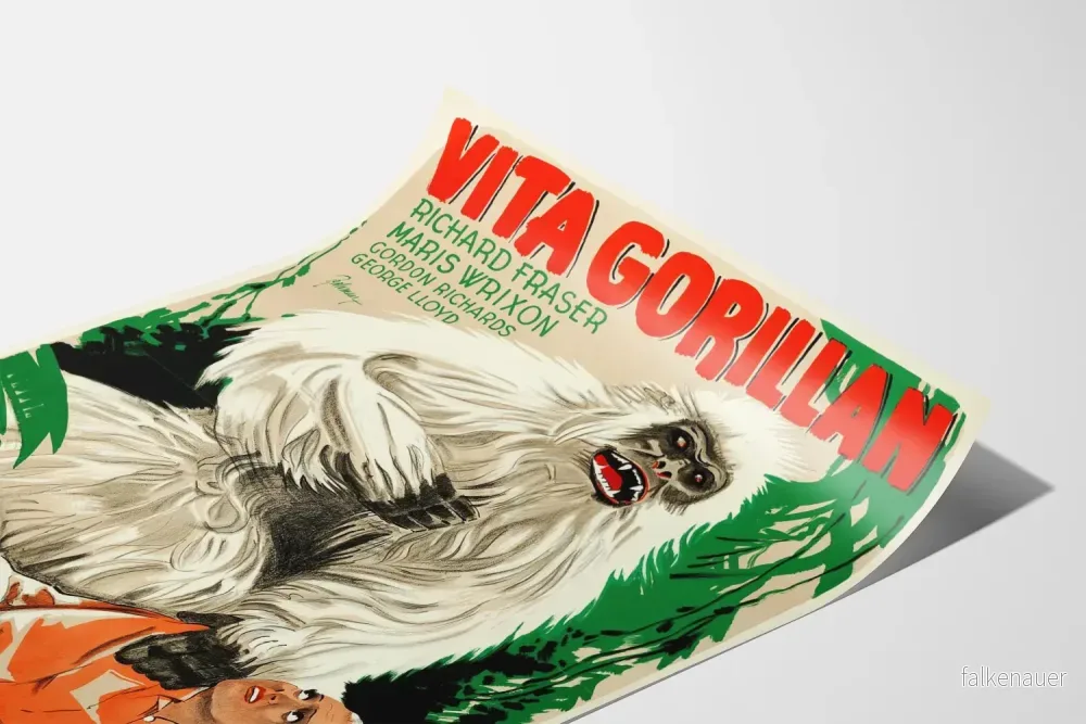 Vintage filmposter White Pongo väggdekoration djungel - Bild 3