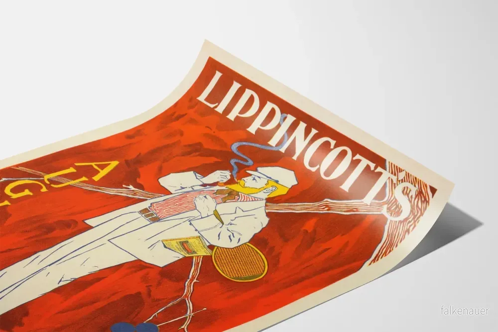 Vintageposter Lippincott’s augusti – Retro väggdekoration - Bild 3