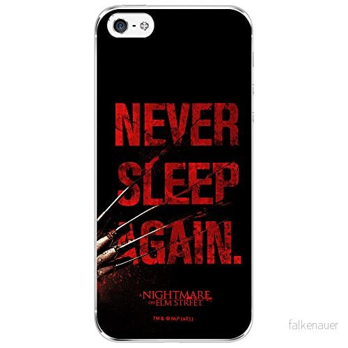 ERT GROUP mobiltelefonfodral för Iphone 5/5S/SE originalt och officiellt licensierat Horror mönster Nightmare of Elm Street 003 anpassad till formen på mobiltelefonen, fodral tillverkad av TPU plast 5905511075019
