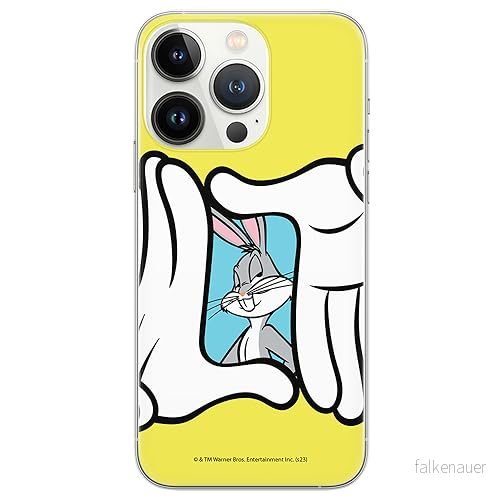 ERT GROUP mobiltelefonfodral för Iphone 13 PRO MAX originalt och officiellt licensierat Looney Tunes mönster Bugs 025 optimalt anpassad till formen på mobiltelefonen, fodral tillverkad av TPU plast 5905795091897