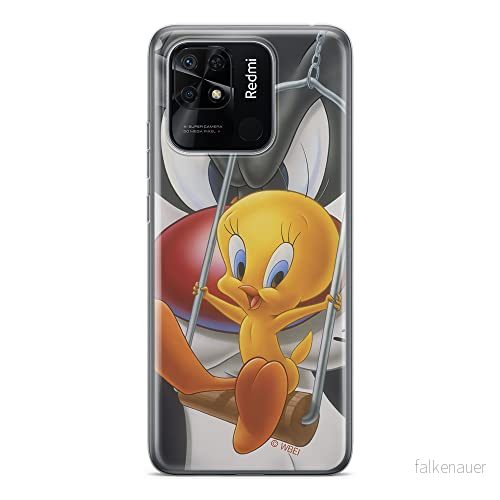 ERT GROUP mobiltelefonfodral för Xiaomi REDMI 10C originalt och officiellt licensierat Looney Tunes mönster Tweety 008 optimalt anpassad till formen på mobiltelefonen, fodral tillverkad av TPU plast 5905511534455