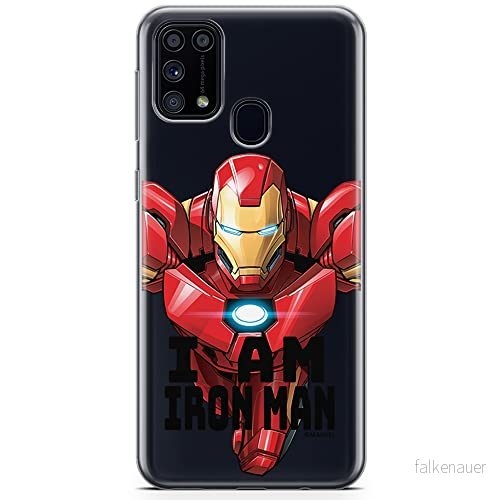 ERT GROUP mobiltelefonfodral för Samsung M31 originalt och officiellt licensierat Marvel mönster Iron Man 029 optimalt anpassad till formen på mobiltelefonen, gedeeltelijk transparant 5904805147296