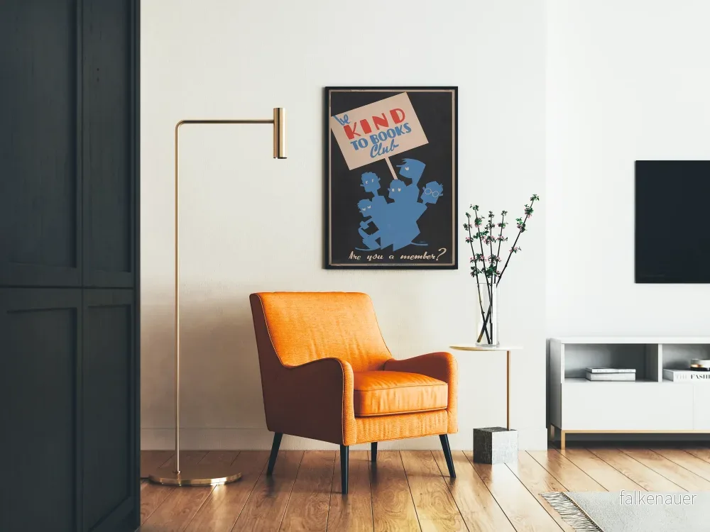 Dekorativ poster Be Kind to Books Club - Vintage litterär affisch - Bild 2
