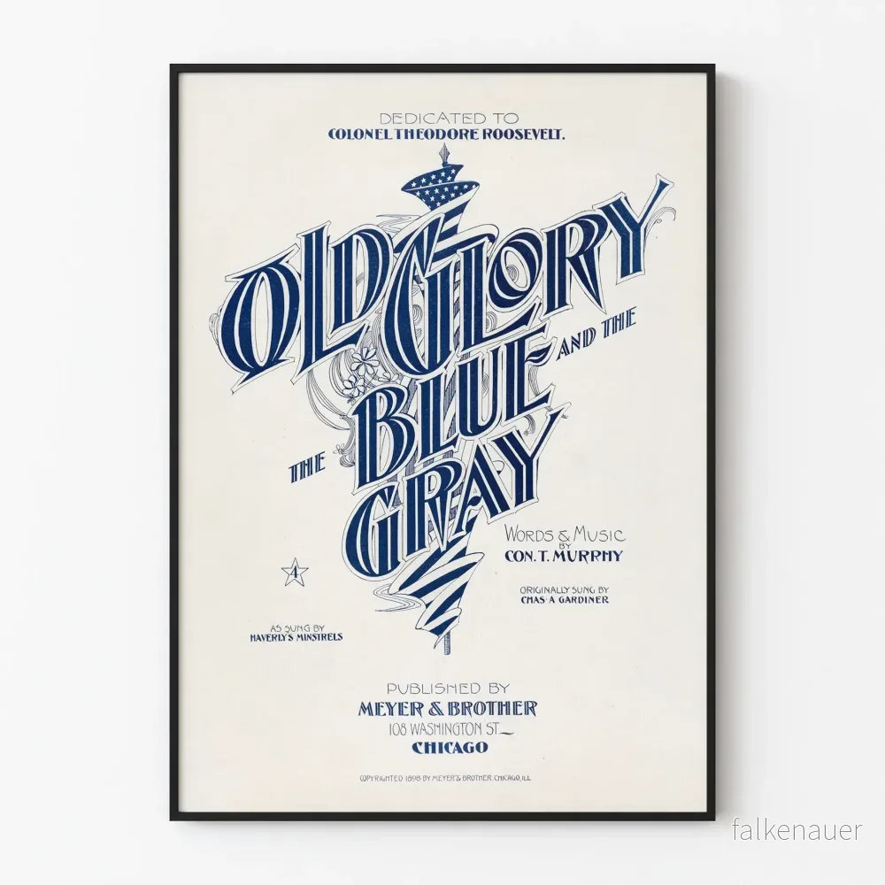 Vintageposter Old Glory The Blue and the Gray Vintageposter Old Glory The Blue and the Gray