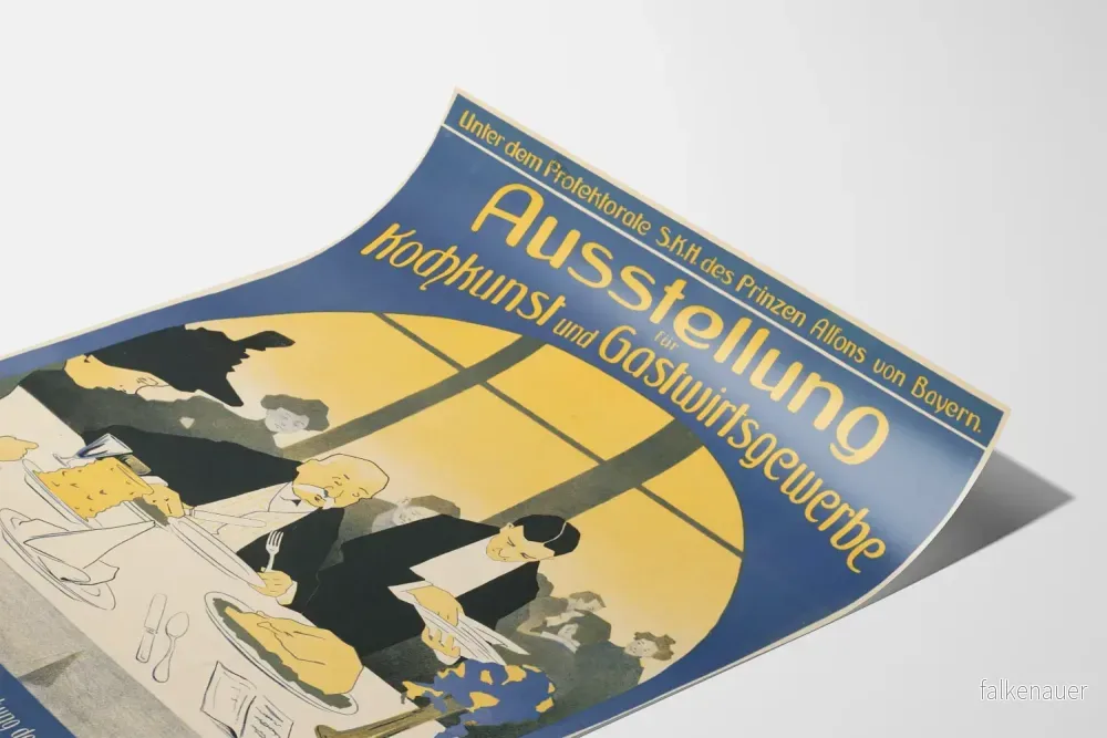Vintageposter för Expo av Köks- och Hotellbranschen Nürnberg 1908 - Bild 3