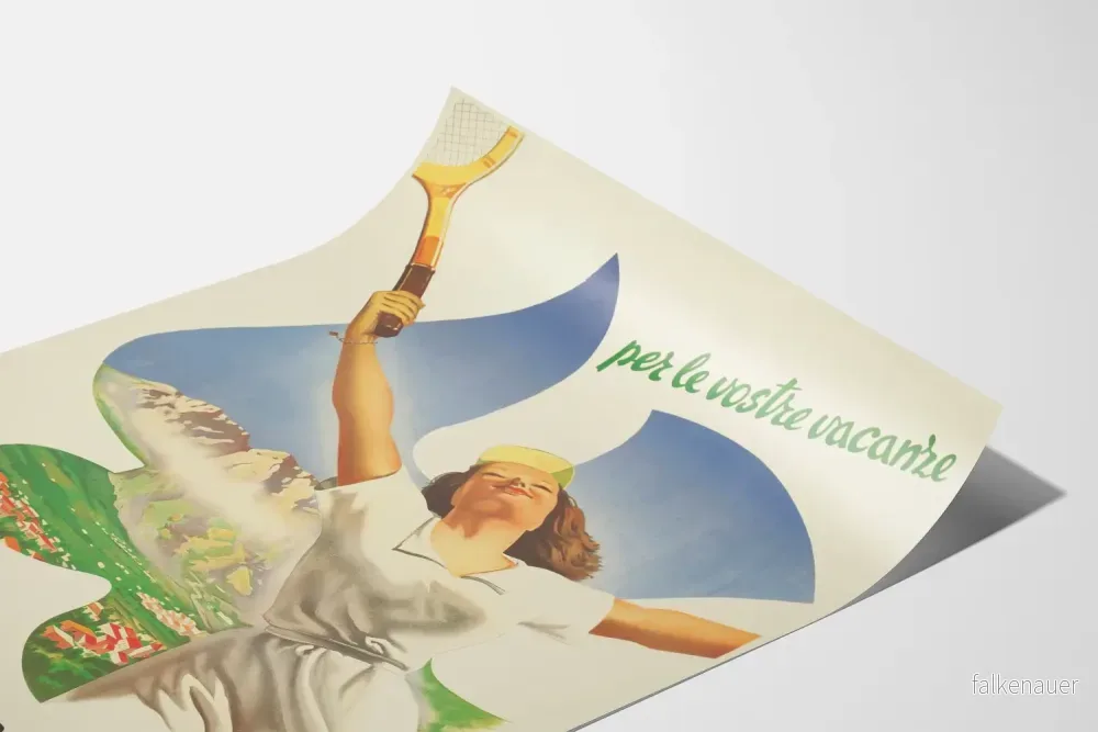 Vintageposter Cava dei Tirreni för väggdekoration - Bild 3