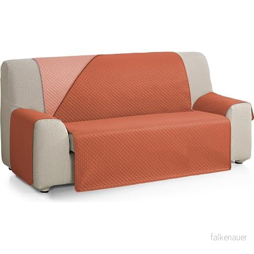 ECOMMERC3 Överdrag för 3 sits soffa XL extra mjuk känsla Justerbart sofföverdrag med väv/korallfärgad stoppning Reversbile 8435767355407