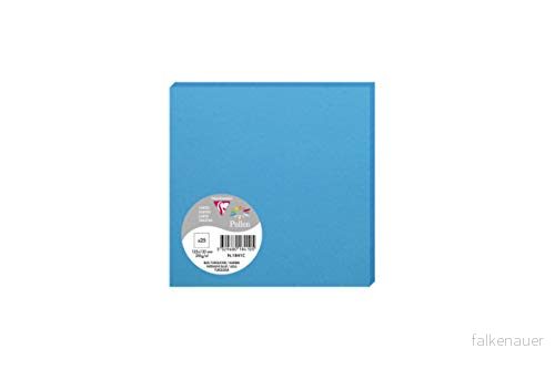 Clairefontaine Ref 1841C Pollenkort (paket med 25 ark) 135 x mm storlek, syrafri, bläckstråle och laserkompatibel, lätt att skriva på, 210 gsm kort intensiv blå 3329680184105