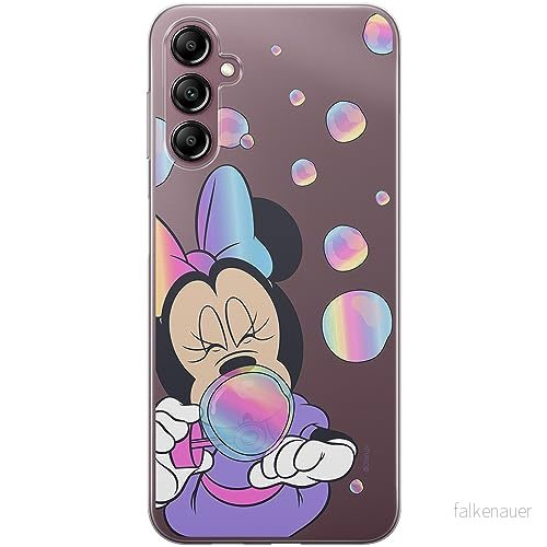 ERT GROUP mobiltelefonfodral för Samsung A14 4G/5G originalt och officiellt licensierat Disney mönster Minnie 052 optimalt anpassad till formen på mobiltelefonen, gedeeltelijk transparant 5905511818418