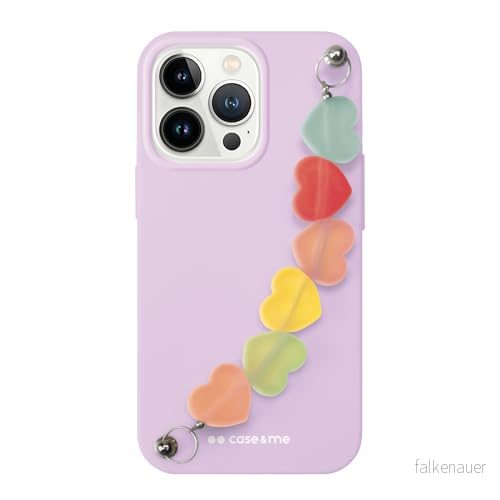 case&me fodral med hjärtkedja för iPhone 11, kedjehandtag selfie, pastelllila 8018417419430