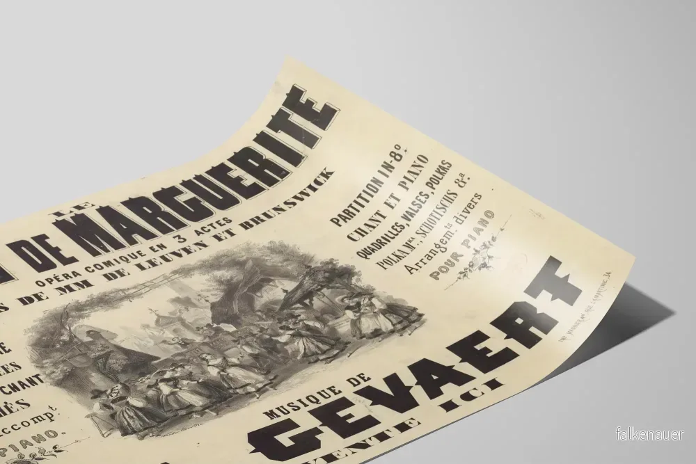 Vintageposter Le Billet de Marguerite - Komisk opera i 3 akter - Bild 2