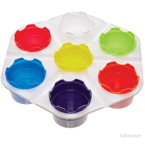 Baker Ross FN237 Färgpalett 1 pack, färgpaletter för konst och hantverk, lättrengjorda färgburkar 5063067011704