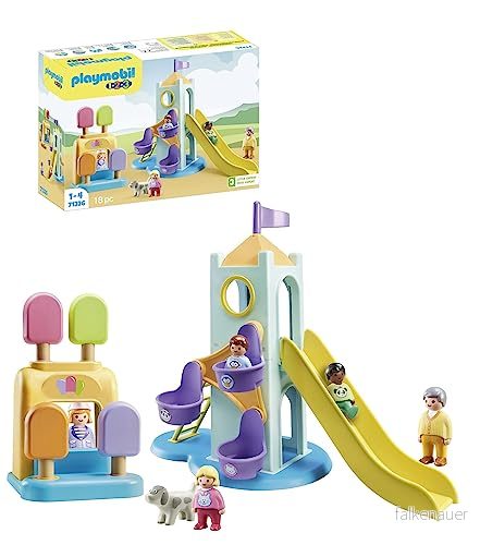 Playmobil 71326 1.2.3 Byggsats Upplevelsetorn med Glasskiosk 4008789713261