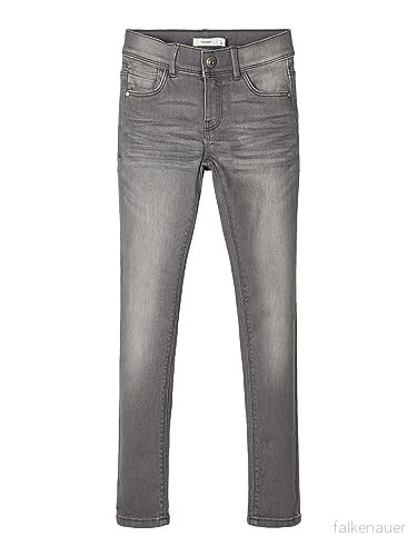 Name it Nkfpolly PANT Jeans Skinny Fit för barn, Storlek: 116, Light grey denim 5715308312780