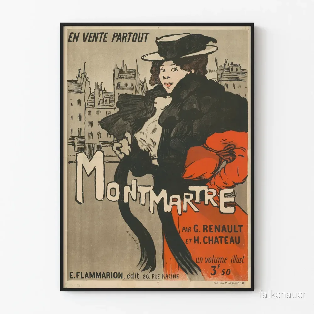 Vintageposter från Montmartre av G. Renault och H. Chateau