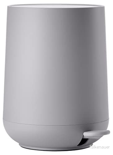 Zone Denmark Nova avfallsbehållare för badrummet, kosmetisk behållare, diameter 23 cm, höjd 29 kapacitet 5 liter, Gull Grey 5708760676613