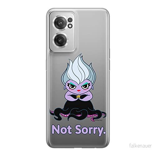 ERT GROUP mobiltelefonfodral för Oneplus NORD CE 2 originalt och officiellt licensierat Disney mönster Ursula 004 optimalt anpassad till formen på mobiltelefonen, gedeeltelijk transparant 5905511294144