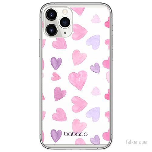 ERT GROUP mobiltelefonfodral för Apple Iphone 11 PRO originalt och officiellt licensierat Babaco mönster Hearts 005 Vit optimalt anpassad till formen på mobiltelefonen, gedeeltelijk transparant 5904805041433