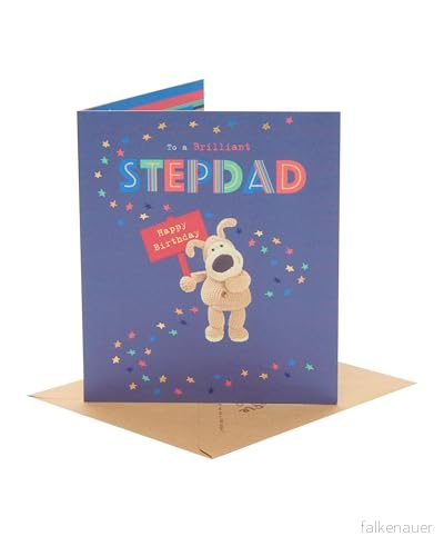 Boofle födelsedagskort för styvpappa söt design 5034934731223