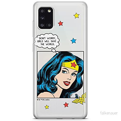 ERT GROUP mobiltelefonfodral för Samsung A31 originalt och officiellt licensierat DC mönster Wonder Woman 028 optimalt anpassad till formen på mobiltelefonen, gedeeltelijk transparant 5903932943368