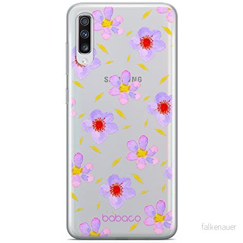 ERT GROUP mobiltelefonfodral för Samsung A70 originalt och officiellt licensierat Babaco mönster Flowers 022 optimalt anpassad till formen på mobiltelefonen, gedeeltelijk transparant 5903932650358