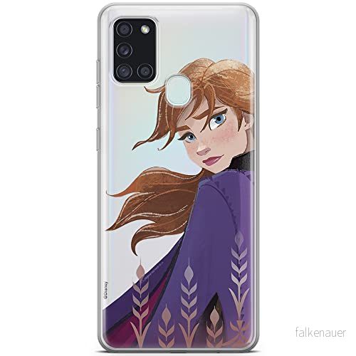 ERT GROUP mobiltelefonfodral för Samsung A21s originalt och officiellt licensierat Disney mönster Anna 002 optimalt anpassad till formen på mobiltelefonen, gedeeltelijk transparant 5903040255445
