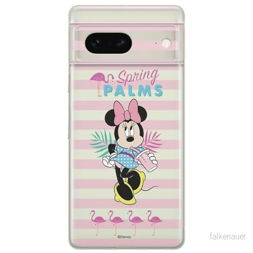 ERT GROUP mobiltelefonfodral för Google PIXEL 7 originalt och officiellt licensierat Disney mönster Minnie 028 optimalt anpassad till formen på mobiltelefonen, gedeeltelijk transparant 5905795159399