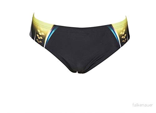arena män badbyxor slip one placed print (UV skydd, dragsko för intensiv simning, klorresistent) Svart mjuk grön (506) 6 3468336039854