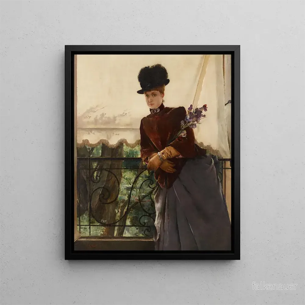 Målning Porträtt av Mademoiselle Dubois – Alfred Stevens | Konsttryck Målning Porträtt av Mademoiselle Dubois – Alfred Stevens | Konsttryck