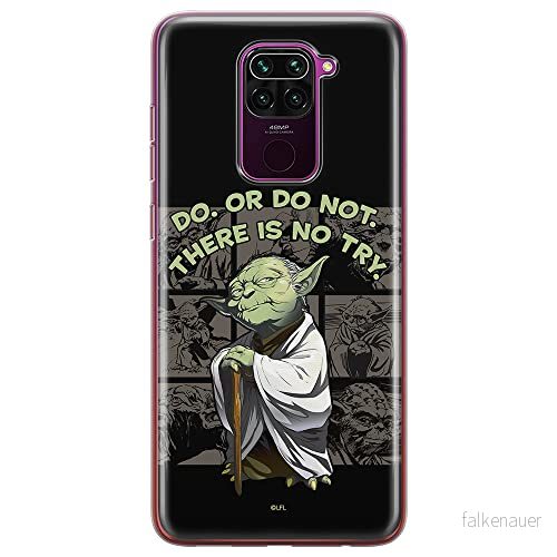 ERT GROUP mobiltelefonfodral för Xiaomi REDMI NOTE 9 originalt och officiellt licensierat Star Wars mönster Yoda 007 optimalt anpassad till formen på mobiltelefonen, fodral tillverkad av TPU plast 5903040334577