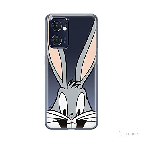 ERT GROUP mobiltelefonfodral för Oppo RENO 7 5G originalt och officiellt licensierat Looney Tunes mönster Bugs 001 optimalt anpassad till formen på mobiltelefonen, gedeeltelijk transparant 5905511310332
