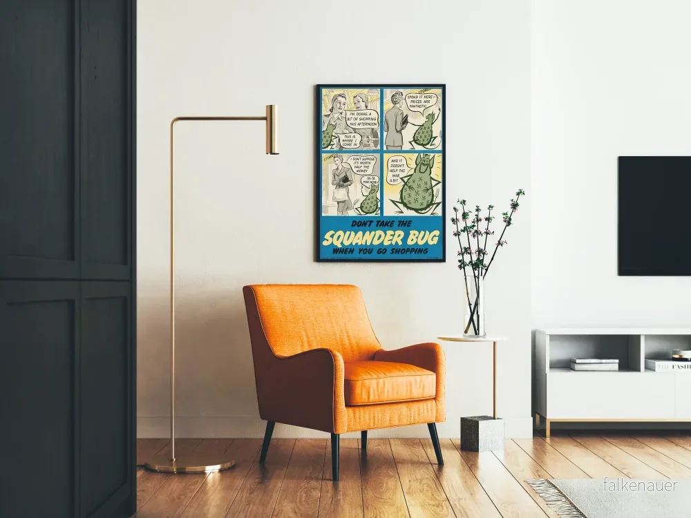 Vintageposter för kampanjen "Don't Take the Squander Bug" mot matsvinn - Bild 2