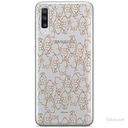 ERT GROUP mobiltelefonfodral för Samsung A70 originalt och officiellt licensierat Disney mönster Winnie the Pooh and friends 005 anpassad till formen på mobiltelefonen, gedeeltelijk transparant 5902980411386