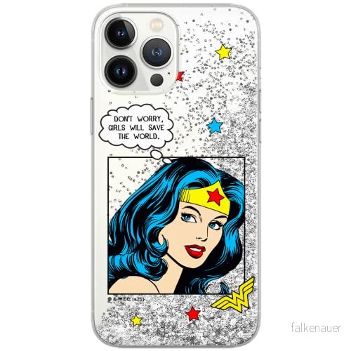 ERT GROUP mobiltelefonfodral för Apple Iphone 6/7 / 8 originalt och officiellt licensierat DC mönster Wonder Woman 028 Vit optimalt anpassad till formen på mobiltelefonen, med glitter overflow effekt 5903932941302