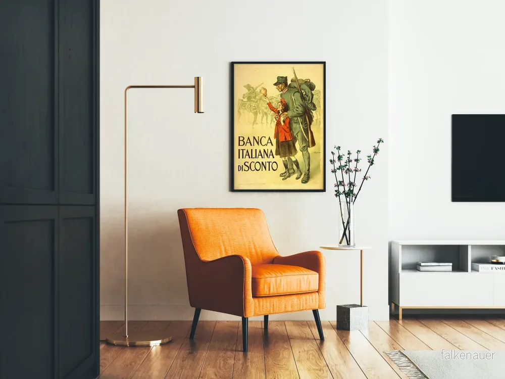 Vintageaffisch Banca Italiana di Sconto - Historisk väggdekoration - Bild 2
