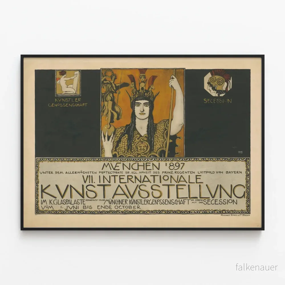 Vintageposter VII:e internationella konstutställningen München 1897