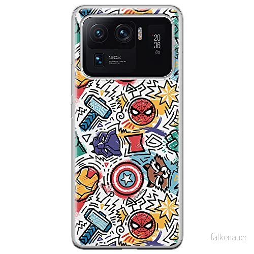 ERT GROUP mobiltelefonfodral för Xiaomi MI 11 ULTRA originalt och officiellt licensierat Marvel mönster Avengers 027 optimalt anpassad till formen på mobiltelefonen, fodral tillverkad av TPU plast 5904805200977