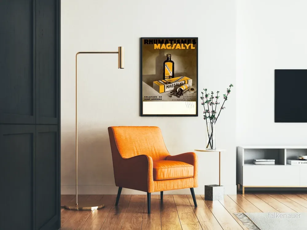 Retro affisch för läkemedlet Magsalyl mot reumatism - Bild 2
