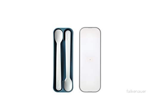 Mepal Mio matsked set 2 stycken mörkblå babysked lång grönesked diskmaskinssäker, liten 8711269993423