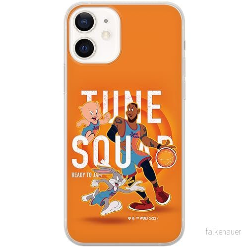 ERT GROUP mobiltelefonfodral för Iphone 12 Mini originalt och officiellt licensierat Looney Tunes mönster Space Jam 004 anpassad till formen på mobiltelefonen, fodral tillverkad av TPU plast 5905511021351
