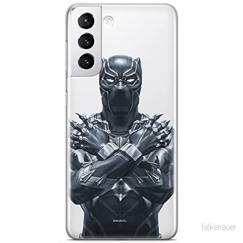 ERT GROUP mobiltelefonfodral för Samsung S21 originalt och officiellt licensierat Marvel mönster Black Panther 012 optimalt anpassad till formen på mobiltelefonen, gedeeltelijk transparant 5903932377569